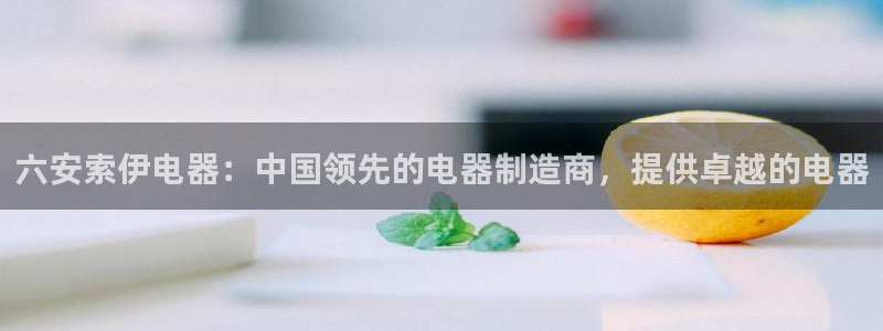 彩神v8手机客户端怎么下载：六安索伊电器：中国领先的电器制造商，提供卓越的电器