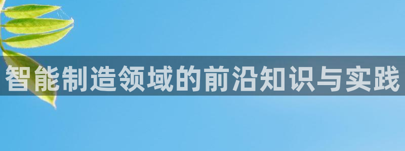 彩神通关注码金码对应码：智能制造领域的前沿知识与实践